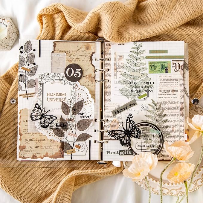 Yoksas 120Pcs Large Nature Plants Leaf Veins Stickers - Image 7