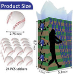 Baseball Party Favor Bags for Kids – 24 Pcs Baseball Gift Bags - Image 3