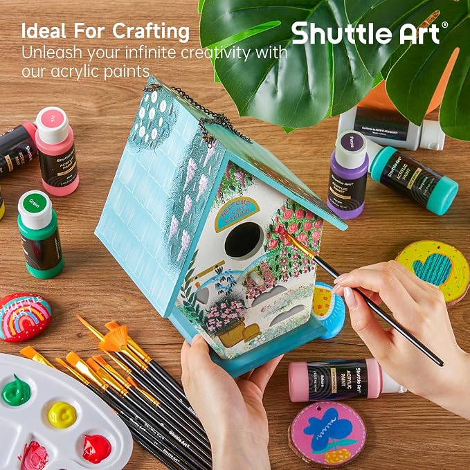 Shuttle Art Acrylic Paint, 36 Colors Acrylic Paint Set - Image 7