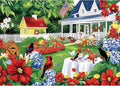 1000 Piece Puzzle for Adults, Beautiful Garden Scene Puzzles, Birds and Flowers by Edsjegn