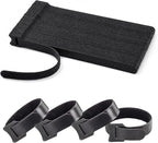 80pcs 8 Inch Cable Ties Reusable Black Hook and Loop Cord Ties by NAYZWOK