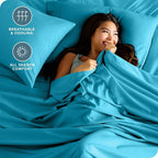 Bare Home Split Head Flex King Sheet Set - Image 4