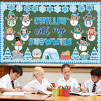 Winter Bulletin Board Decoration Set Christmas Snowman Classroom Decoration - Image 7