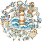 50Pcs Watercolor Nautical Stickers, Ocean & Sea Decals - Image 5