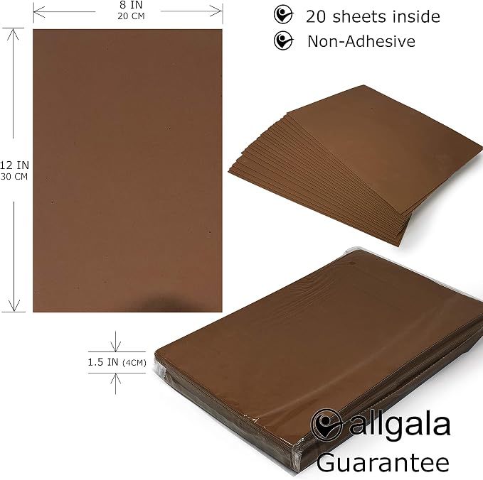 Allgala 20-Value-Pack EVA Foam Paper 8x12 Inch Sheets-Coffee-CF85311 - Image 2