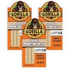 Gorilla Removable Mounting Putty Reusable & Repositionable Adhesive 84 Count by Gorilla