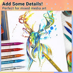 SAKEYR Super Golden Metallic Paint Markers, 12 Colors Sparkle Metallic Glitter - Image 4