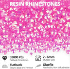 32000Pcs Hot Pink AB Rhinestones - Image 2