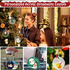 4 Inch Acrylic Ornaments Blanks, Christmas Decor, Keychain Engraving, and DIY - Image 2