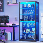 BROTTAR Display Cabinet with Glass Door, 6-Tier 71" Curio Cabinet with 3 Color - Image 8
