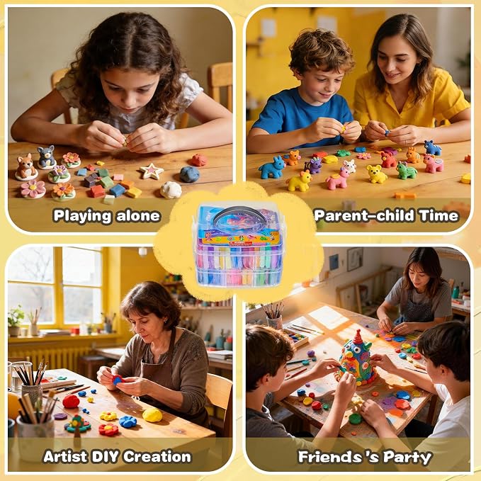 Ixiaoyoo 51 Colors Polymer Clay, Oven Bake DIY Modeling Clay - Image 6
