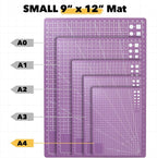 Mandala Crafts Self-Healing Cutting Mat Set – 9" x 12" A4 Purple Pink - Image 3