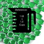 CYS EXCEL X-Large 1.1"-1.35" Green Glass Flat Gemstone Vase Fillers Multiple - Image 3