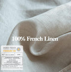 Simple&Opulence 100% Washed Linen Euro Shams 26'' x 26'' Pack of 2, Basic Style - Image 2