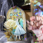 Glazed Flower Window Frame Stickes, 60 Pieces Glitter Holographic Transparent - Image 4