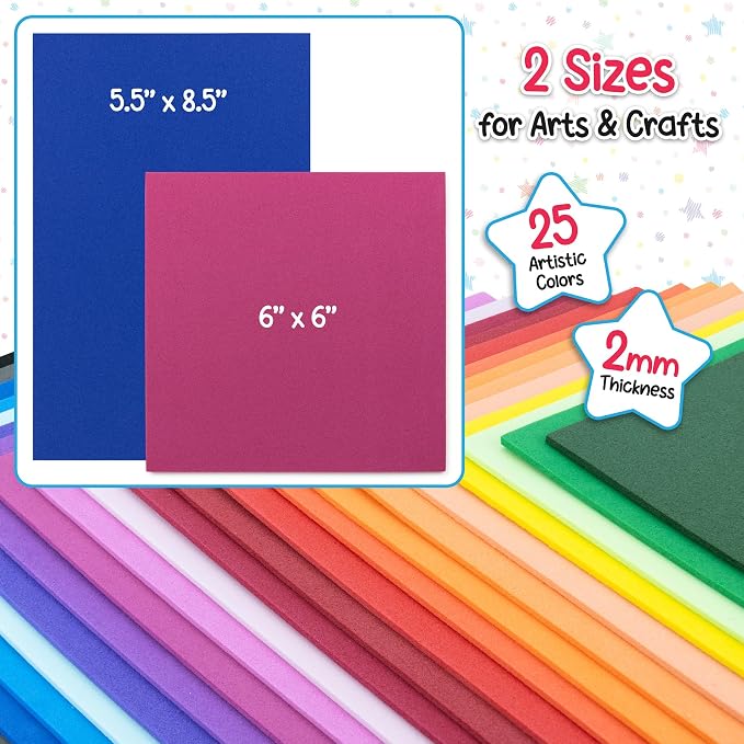 Hygloss Colorful Craft Foam Sheets - Image 3