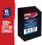U.S. Art Supply 8 X 10 Inch Black Art Canvas Board Panels 6 Pack - Image 2