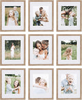 Sheffield Home 9 Piece Gallery Wall Frame Set, 11x14 Inch, Light Natural by SheffieldHome