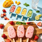 Popsicles Molds, Reusable Silicone Ice Pop Cream Cakesicle Maker Mold 4 Cavities - Image 4