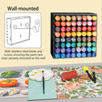 Krafetto 64 Grids Craft Paint Storage Organizer, Wall-mountable Paints Holder - Image 4