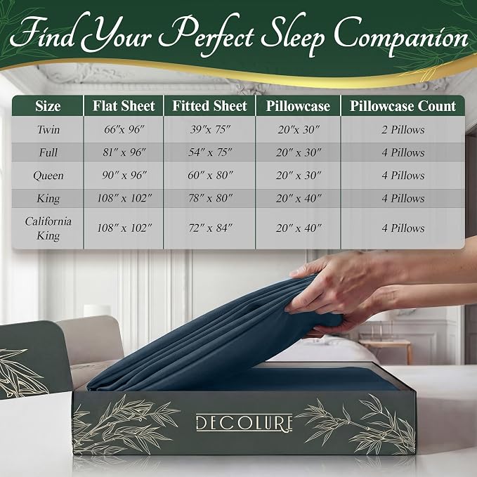 DECOLURE 100% Viscose Derived from Bamboo Sheets Queen Size - Image 8
