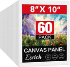 ESRICH 8x10 Canvas for Painting, 60 Pack Canvas Boards for Painting, Blank by ESRICH