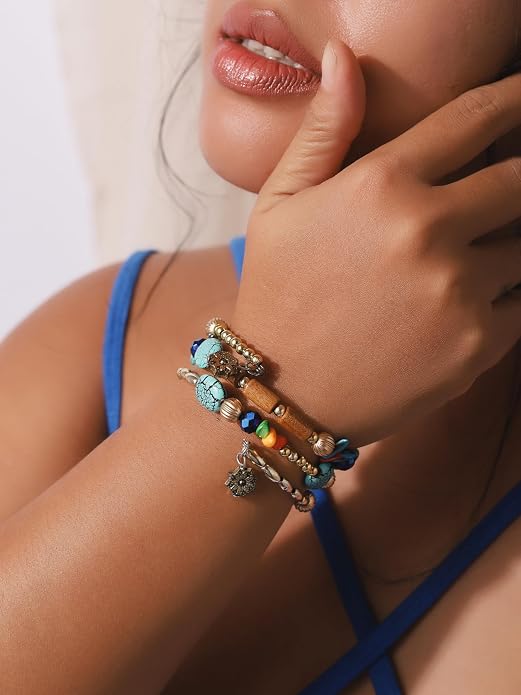 MINACHI Summer Boho Retro Style Multilayer Wrap Irregular Beads - Image 3