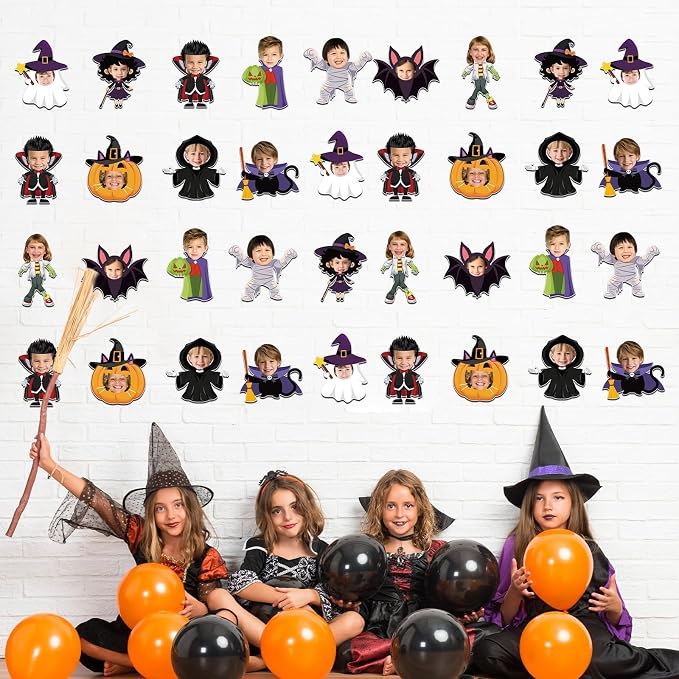 gisgfim 80Pcs Halloween Cutouts Boo Ghost Decorations Bulletin Board Halloween - Image 6