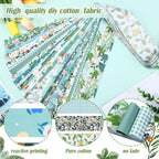Hosuly 40 Pcs Blue Green Floral Jelly Fabric - Image 5