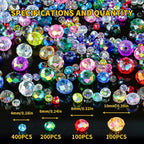 800Pcs Colors Random 4/6/8/10mm Crystal Glass Beads - Image 2