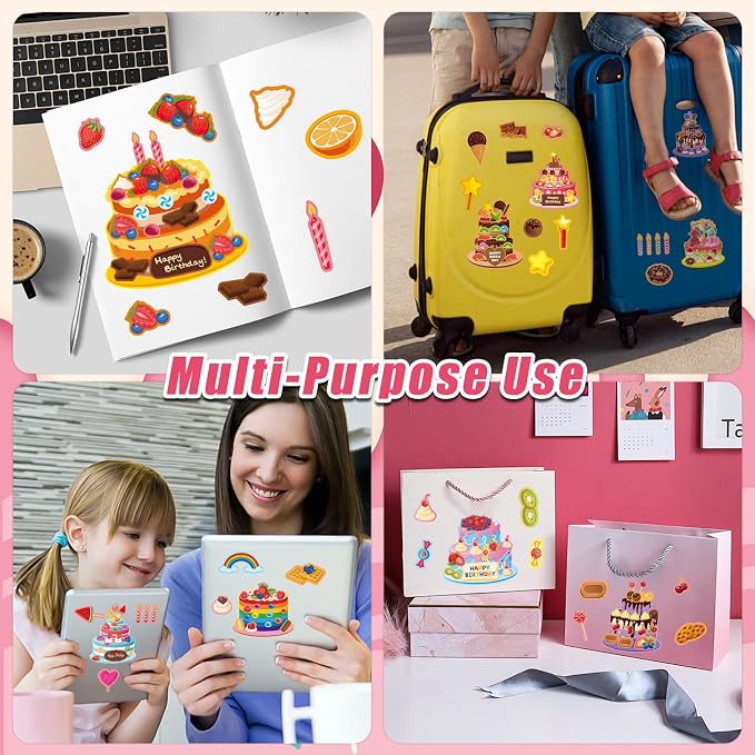 32 Sheets Create Cake of Dreams Stickers, Make Your Own Cake Stickers - Image 6