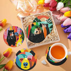 EWJRNSF 6 PCS Bruin Diamond Art Coasters DIY Kit - Image 7