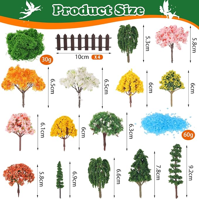 84 Pcs Fairy Garden Accessories, Miniature Village Starter Kit - Image 3