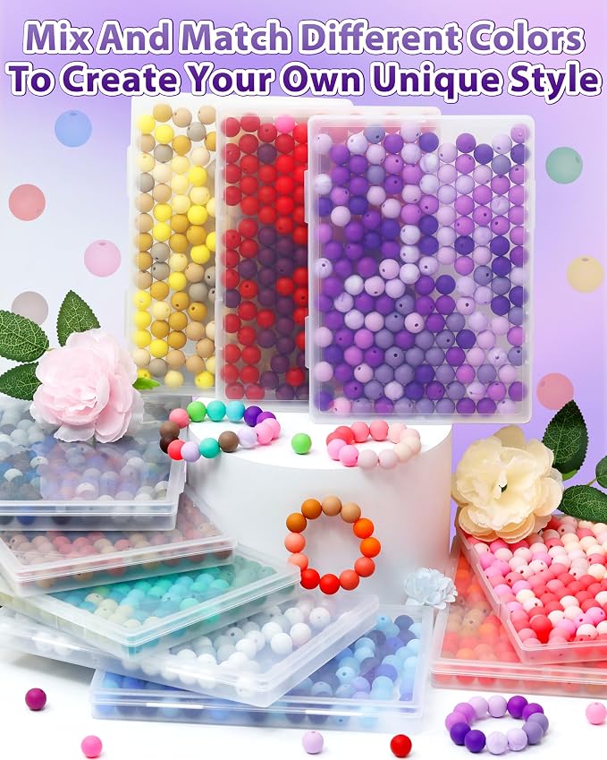 160PCS FIVEIZERO 12mm Silicone Beads - Image 6