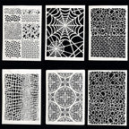 TIAMECH 6 Pcs A4 Reusable Mosaic Graffiti Stencils - Image 7