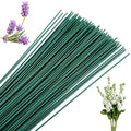 100 Pcs Green Floral Wire Stems, 18 Gauge Green Flower Wires, Artificial Floral by Rrshnsgv