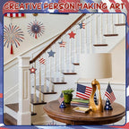 COCHIE 4th of July Stars Wood Crafts to Paint Set of 24, Memorial Day - Image 7