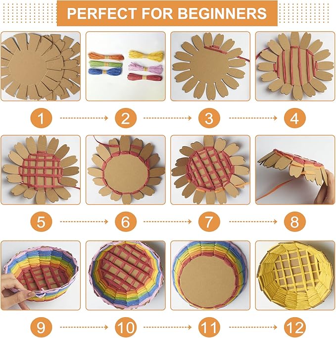 FREEBLOSS 12 Set Basket Weaving Kit Introductory Sewing - Image 5