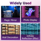 10 Pcs 12 x 12 x 0.04 Inch Acrylic Two Way Mirror Sheets | Through Mirror Glass - Image 7