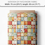 Patchwork Mushroom Cotton Fabric Panel – 6 Designs + Bonus Sheet 29.5×19.6 inch - Image 7