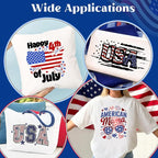 Tintnut Patriotic Flag Glitter Heat Transfer Vinyl, Independence Day theme - Image 6