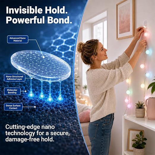 80 PCS Nano Double Sided Adhesive Pads, Waterproof No Damage Removable Heavy - Image 5