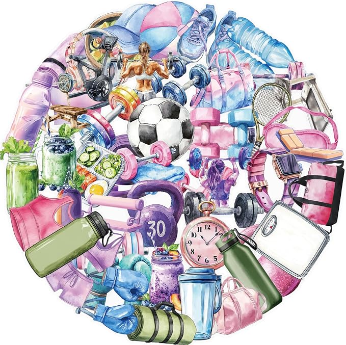 50Pcs Aesthetic Fitness Stickers, Waterproof Vinyl Workout Equipment - Image 7