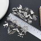 WOCRAFT 60pcs Antique Silver Halloween Bracelet Charms - Image 3