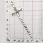 12pcs Craft Supplies Antique Silver Swords Knife Bookmark Charms Pendants - Image 4