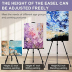 AROIC Art Painting Artist Easel Stand, Painting Display Easel Stand, Portable - Image 5