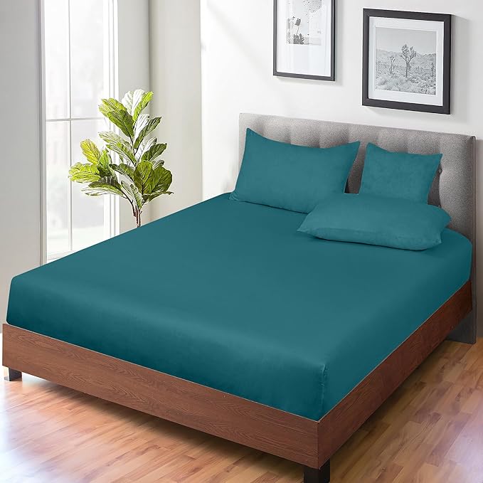 ROYALE LINENS 300 Thread Count 100% Long Staple Combed Cotton Fitted Sheet Full - Image 7