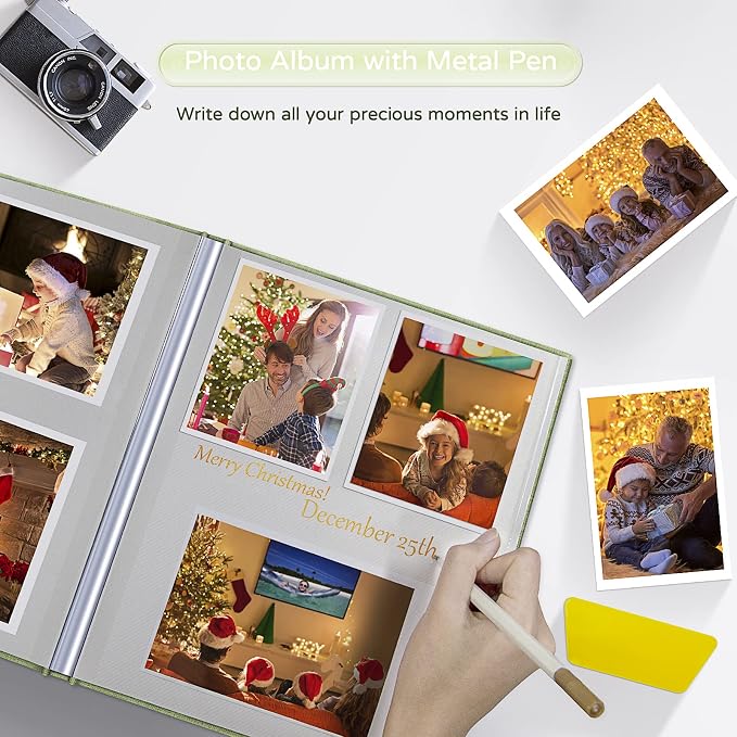 Popotop Large Photo Album Self Adhesive 4x6 5x7 8x10 Scrapbook Album DIY - Image 5