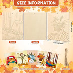 COCHIE 10PCS Large Fall Unfinished Wood Crafts to Paint - Image 2
