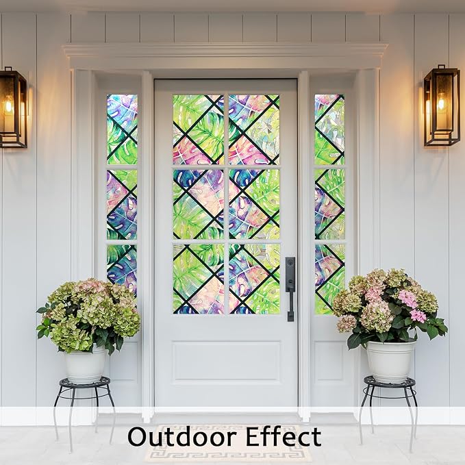 Window Privacy Film, Static Cling Stained Glass Window Film Decorative - Image 7